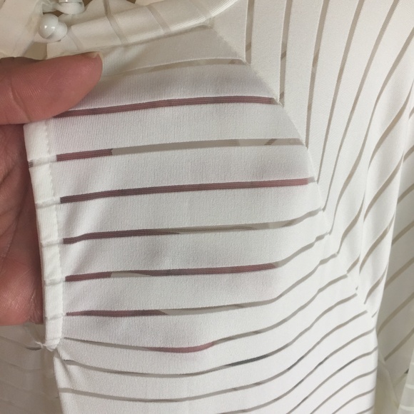 NWT Sheer Stripe Trumpet Dress w/ Bell Sleeves 3XL - Picture 15 of 16